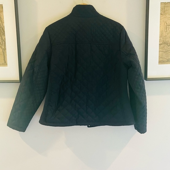 Max Studio Quilted Navy Jacket with Red Zippers - Picture 3 of 5